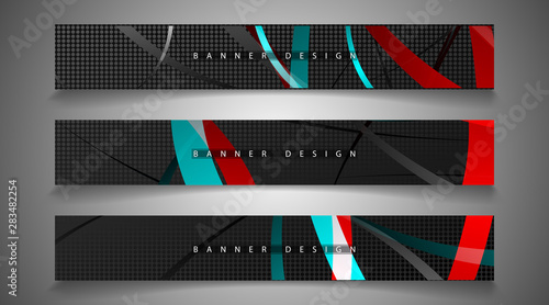 collection of banner sets. background of irregular colorful wave bands. vector illustration of eps 10