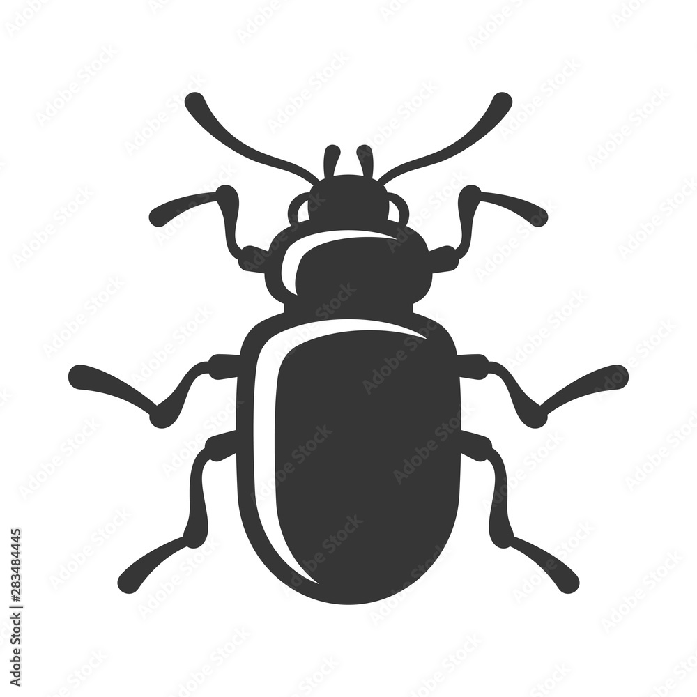 Beetle Insect Icon on White Background. Vector Beetle Insect Icon on White Background. Vector