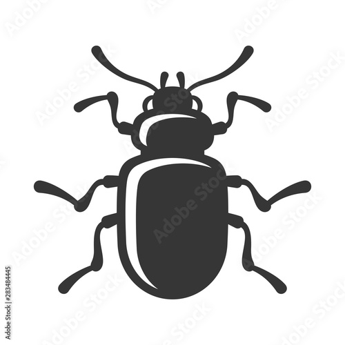Beetle Insect Icon on White Background. Vector