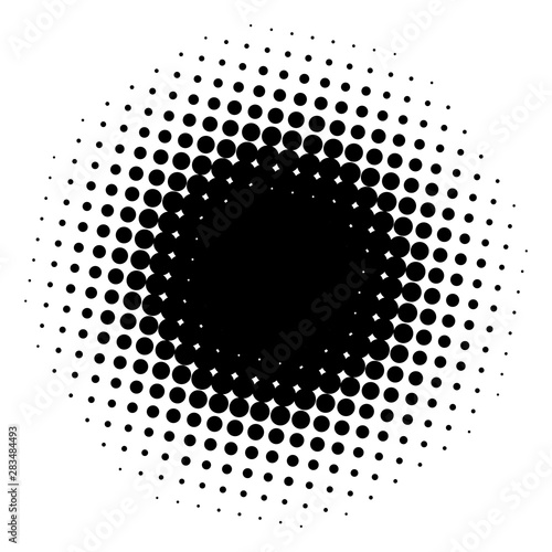 vector illustration of halftone effect on white background