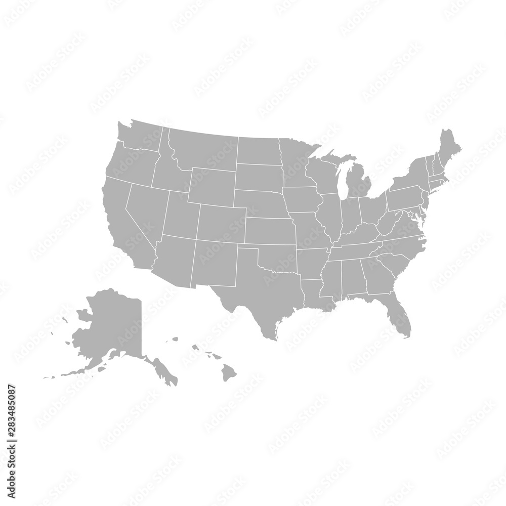 Map of U.S.A - Vector