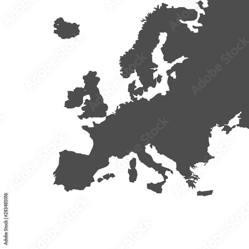 Detailed vector map of the Europe - Vector
