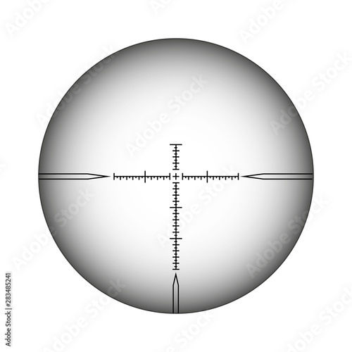 Sniper scope cross. Rifle optical sight isolated on transparent background, vector aim search scoping symbol, weapon aiming target with hairs cross
