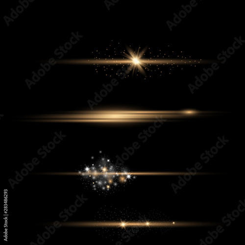Set of Transparent Flares  © YULIIA