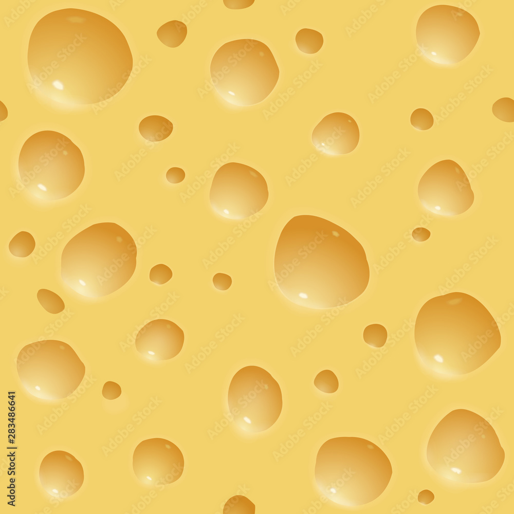 vector illustration of seamless yellow cheese background