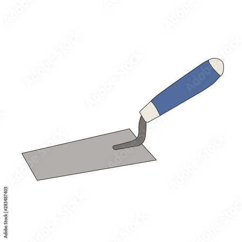 vector, on white background, construction tool trowel