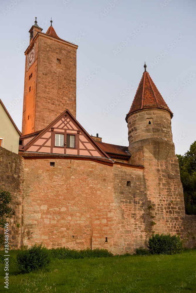 Historical town of Rotenburg ob der Tauber in Germany