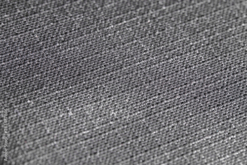 grey nylon fabric texture background for design macro, closeup