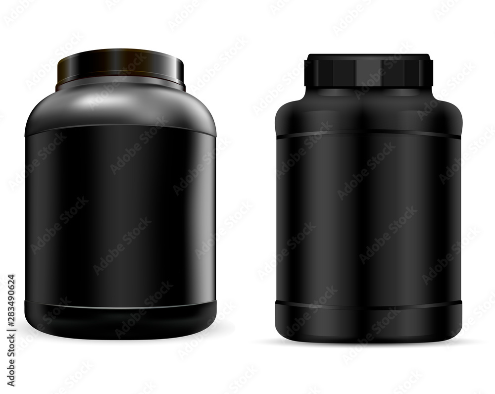 Empty Muscle Shape Protein Powder Storage Tub 5L Plastic Supplement Bottles