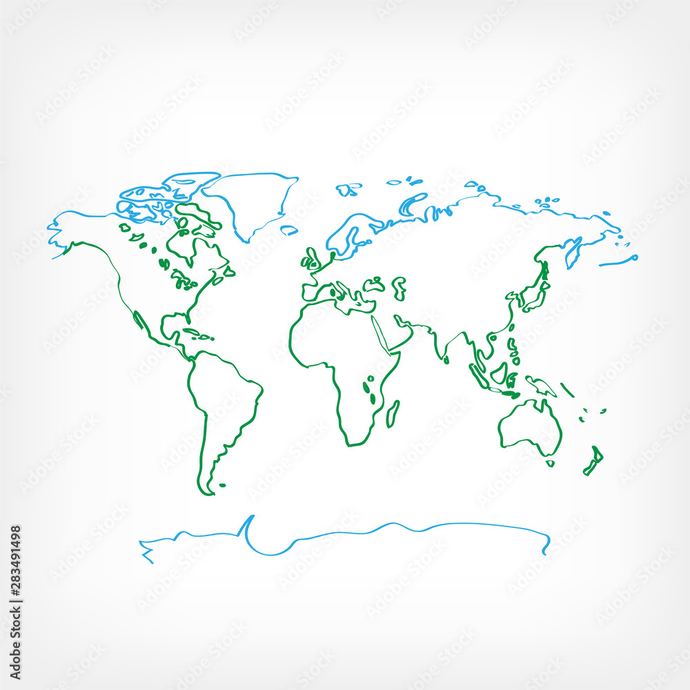drawing ecology world map