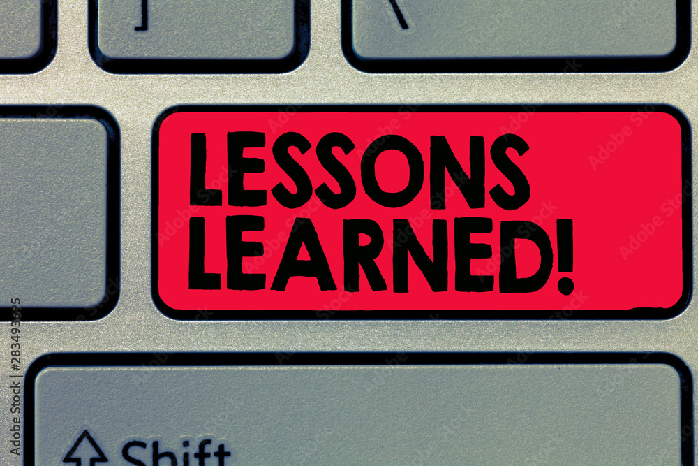 Writing note showing Lessons Learned. Business photo showcasing information reflects positive and negative experiences. Writing note showing Lessons Learned. Business photo showcasing information reflects positive and negative experiences.