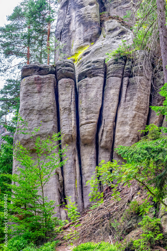 Adersbacher rock city in Krenov in the Czech Republic photo