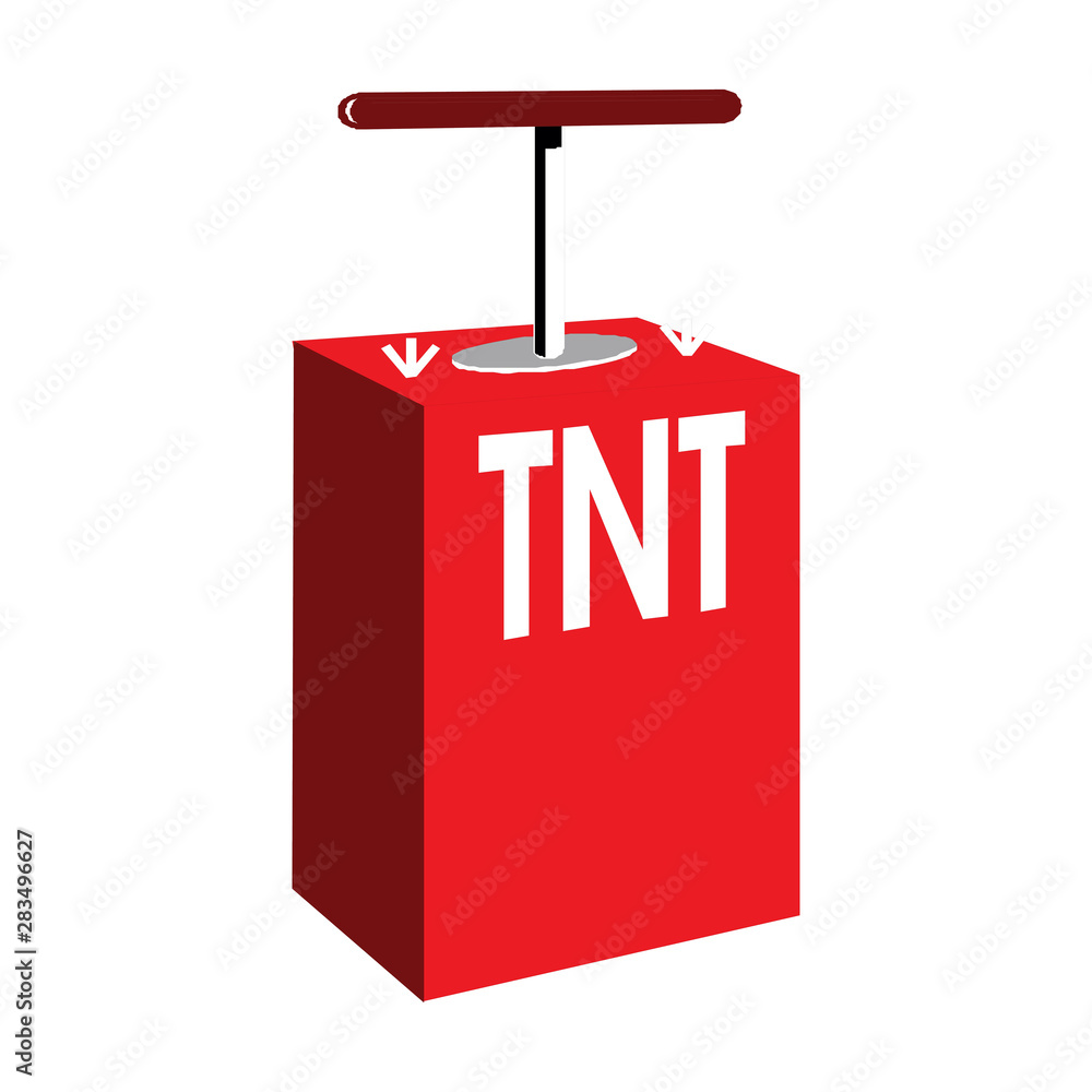 Minecraft Element Tnt Bomb Vector Illustration Eps 10 Stock Vector Adobe Stock