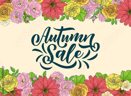 Hello autumn. Hand drawn ca...