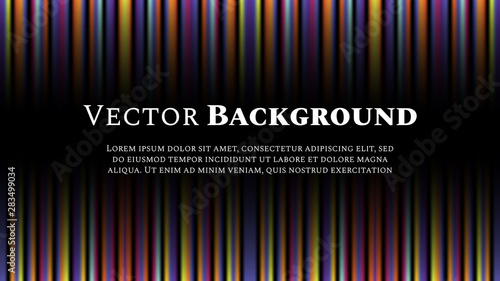 Multi-colored light strips with space for text. Abstract vector background.