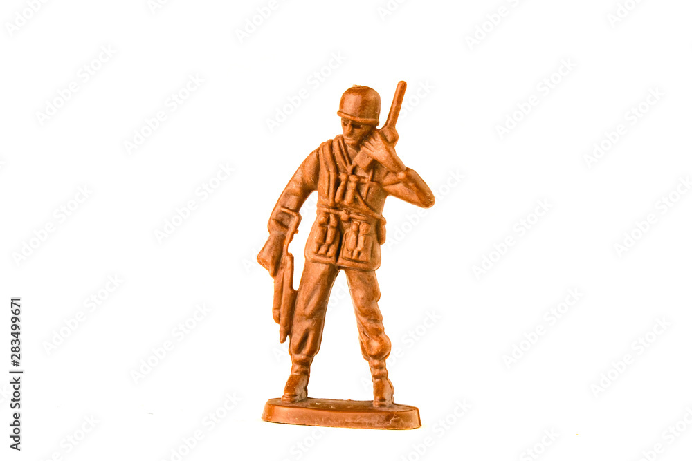 toy plastic soldier isolated on white background toy plastic soldier isolated on white background