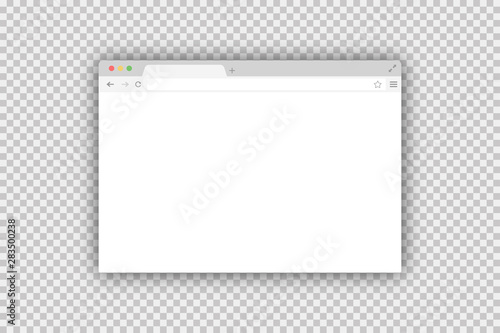 Browser window vector isolated in trendy flat design. Vector page template. Mock up website interface. Global network.