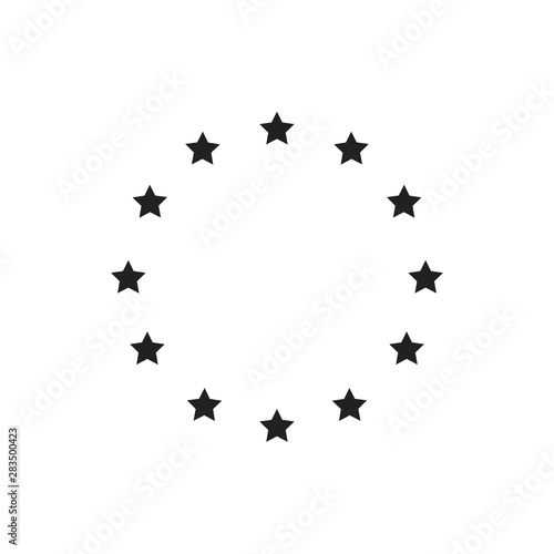 Vector sign of union of europe isolated on white background. Union stars. Symbol of Europe. © Hubba Bubba