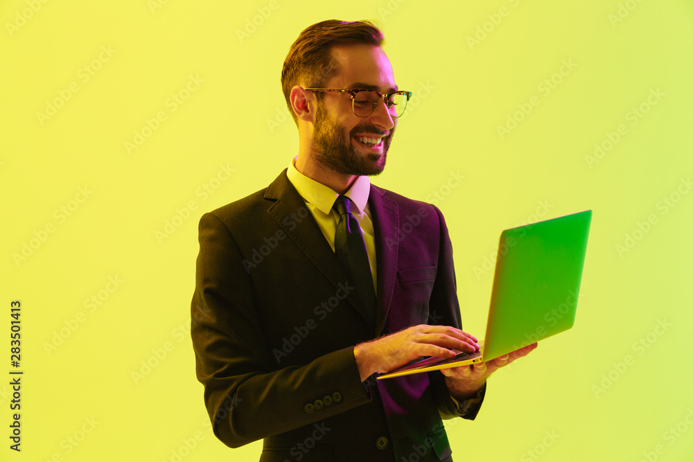 Handsome young businessman wearing formal suit Handsome young businessman wearing formal suit