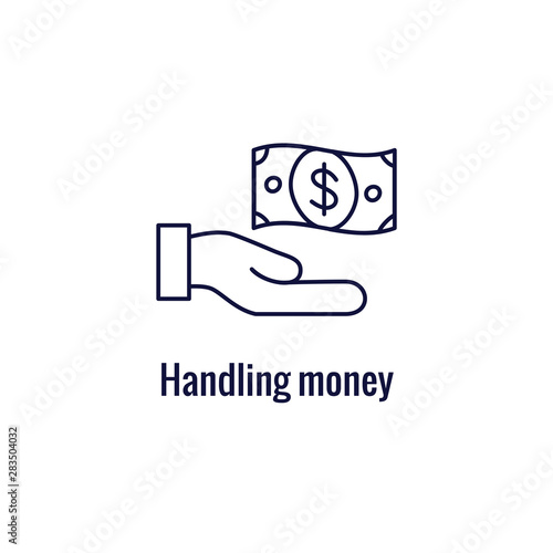 Accountant or Accounting Icon Set w money, accounting & similar concept