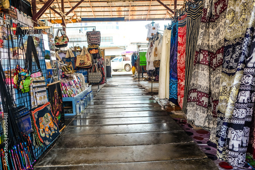 Variety souvenir goods selling in Dumnoen Saduak  floating market © themorningglory