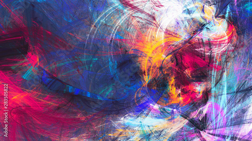 Bright artistic splashes. A...