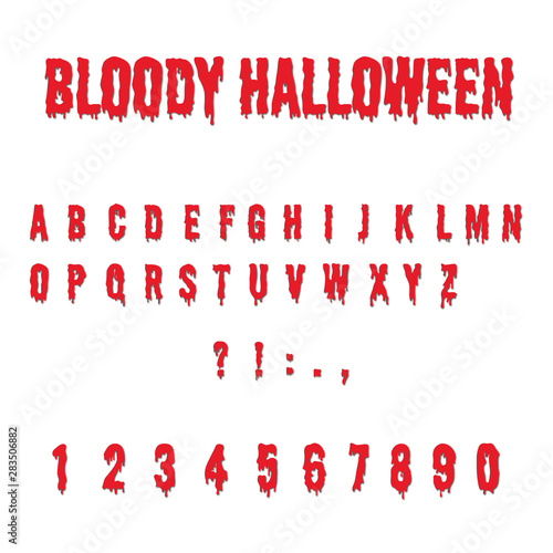 Bloody Halloween, alphabet