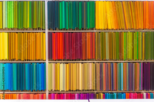 Colorful fabric store