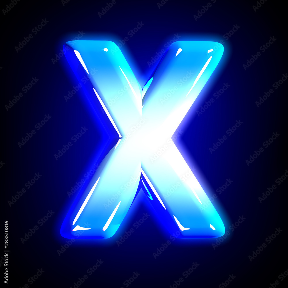 The Letter X In Blue
