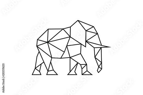 elephant logo wtih line style ready to use