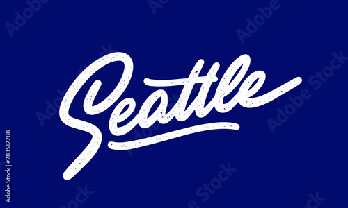 Seattle handwritten city name.Modern Calligraphy Hand Lettering for Printing,background ,logo, for posters, invitations, cards, etc. Typography vector.