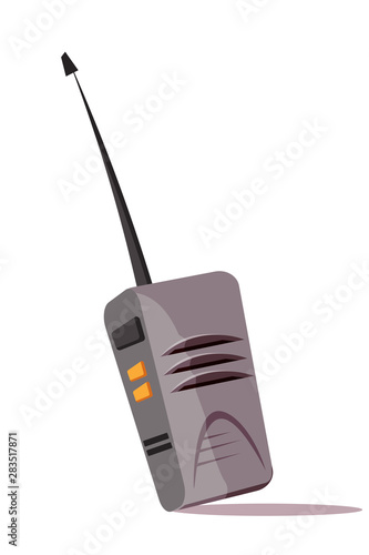Walkie talkie flat vector illustration