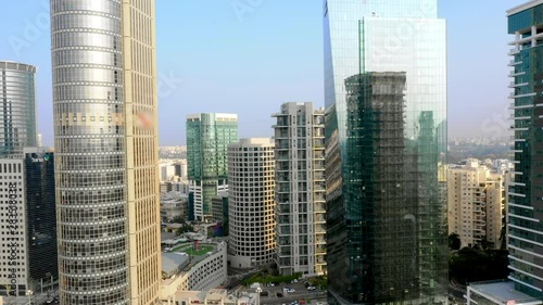 Wallpaper Mural Aerial Backward: Amazing Modern Buildings in Tel-Aviv, Israel Torontodigital.ca