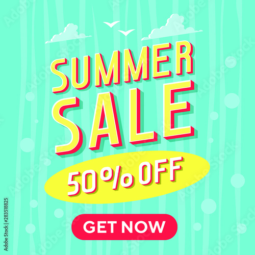 summer sale discount web phone banner 50 off