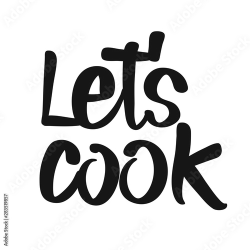 Let’s Cook handwritten lettering