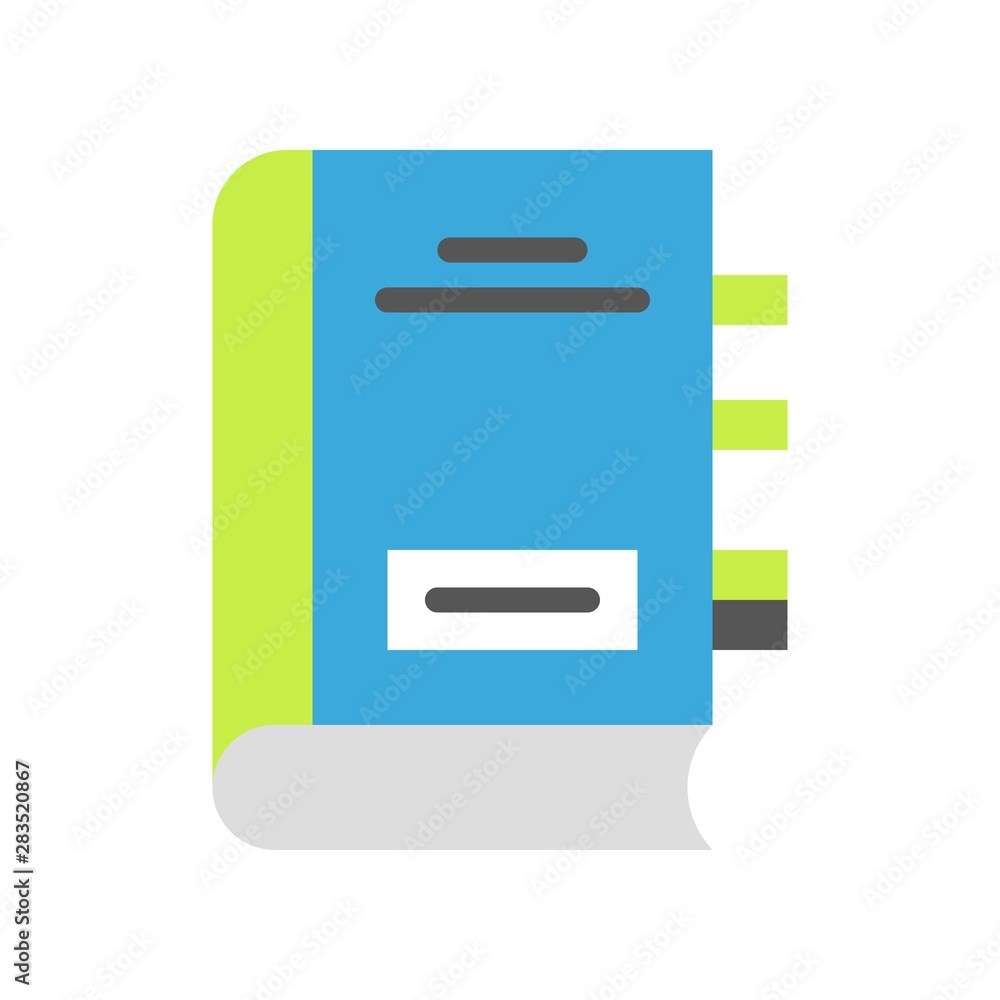 Book vector, Back to school filat style icon Book vector, Back to school filat style icon