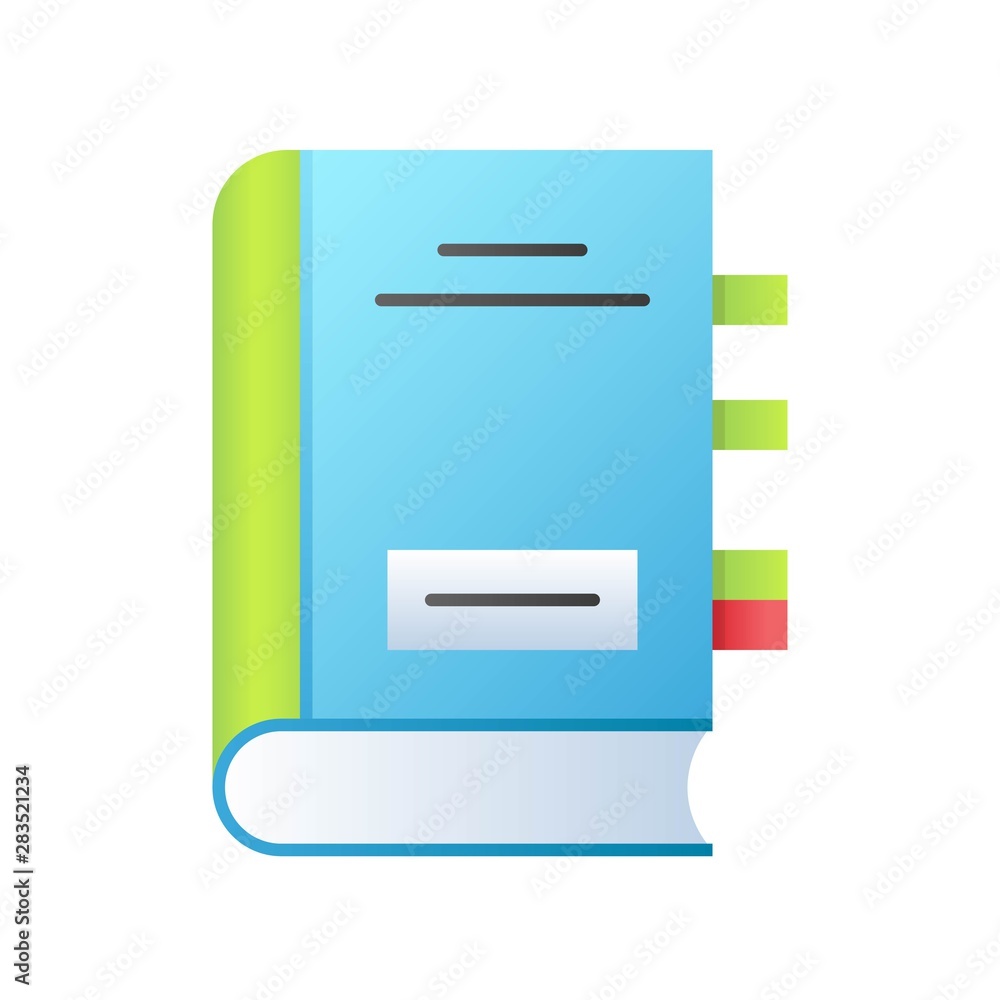 Book vector, Back to school gradient style icon Book vector, Back to school gradient style icon