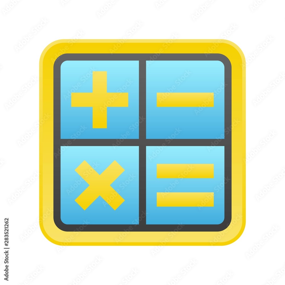 Math sign vector, Back to school gradient style icon Math sign vector, Back to school gradient style icon