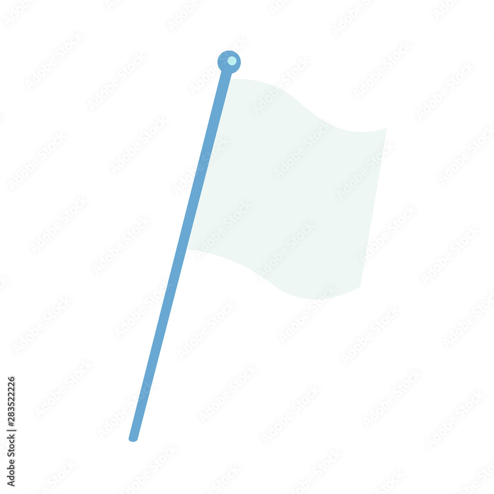 White flag pin vector symbol White flag pin vector symbol