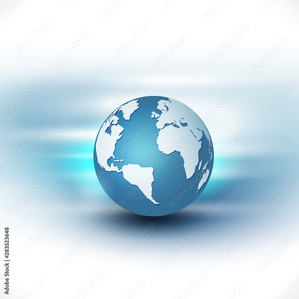 futuristic world network communication and technology concept on motion blur background, vector illustration futuristic world network communication and technology concept on motion blur background, vector illustration
