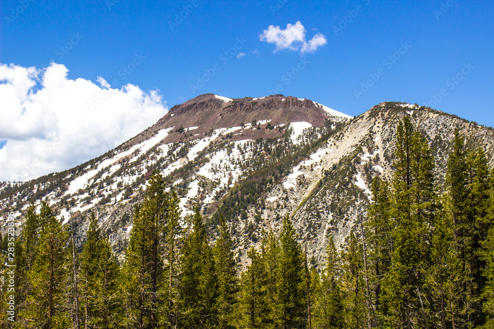 Rugged Peak In Sierra Nevada Mountains In Springtime