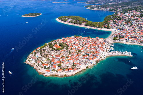 Croatia - Primosten old town aerial view photo