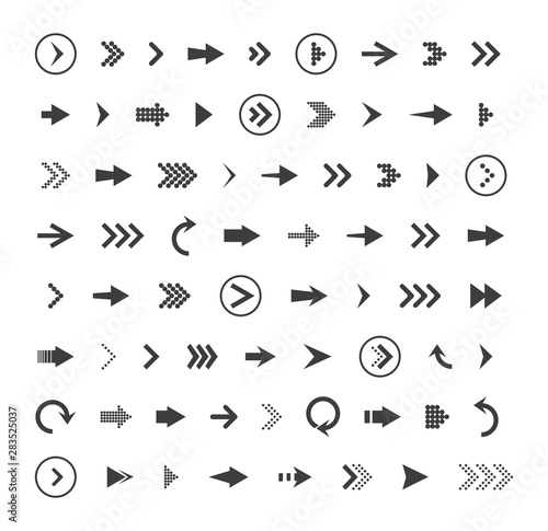 Arrows icon drawing element. Arrows set. Arrow icon. Arrow black colored. vector icon. Arrows vector collection. Vector