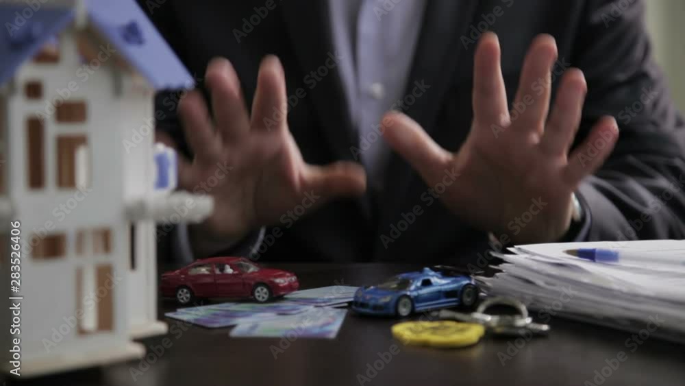 Male businessman in the credit department Male businessman in the credit department