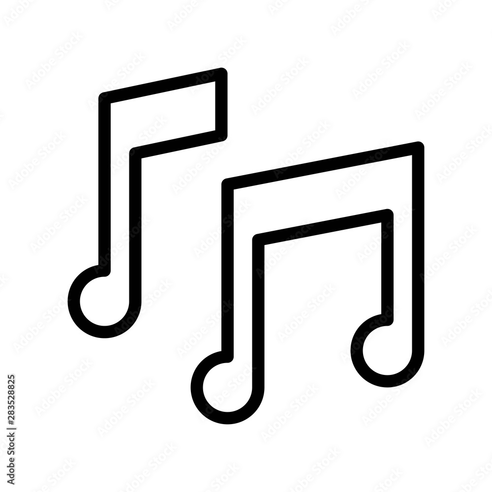 Musical note vector, Back to school line style icon Musical note vector, Back to school line style icon