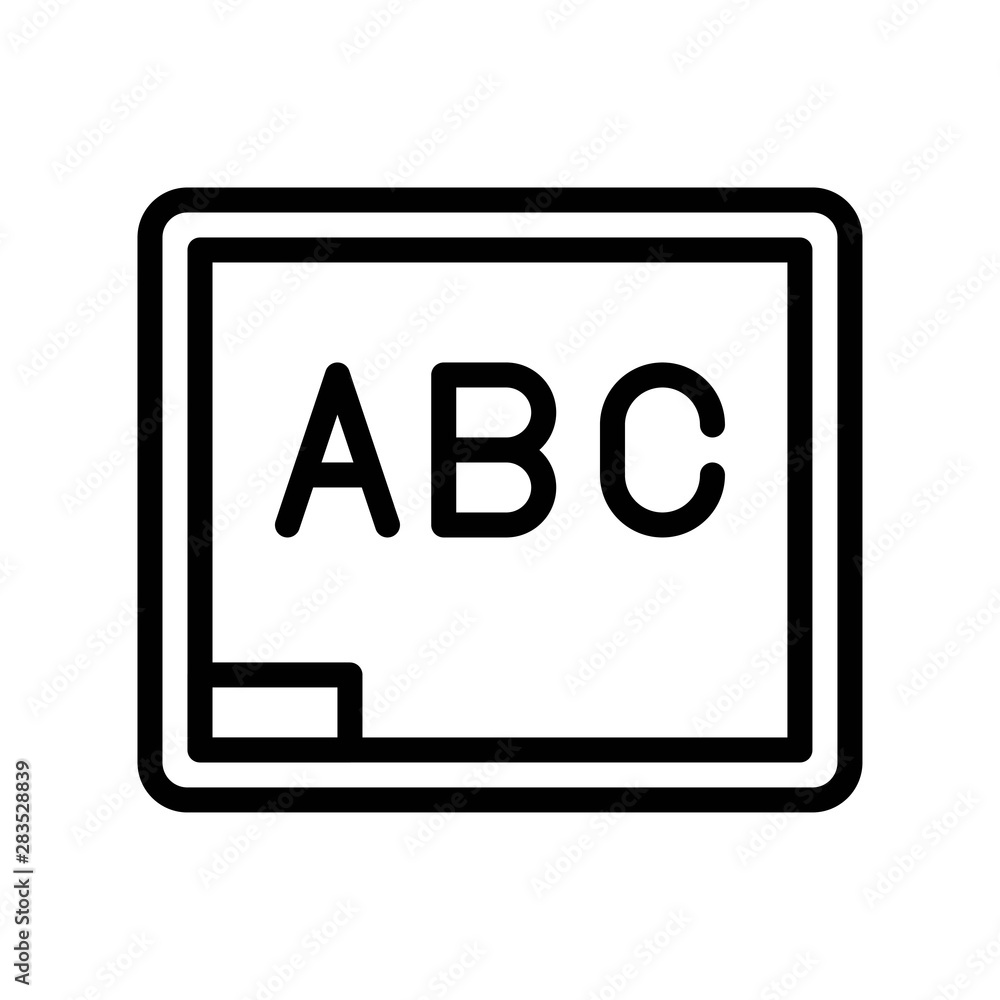 Blackboard vector, Back to school line style icon Blackboard vector, Back to school line style icon