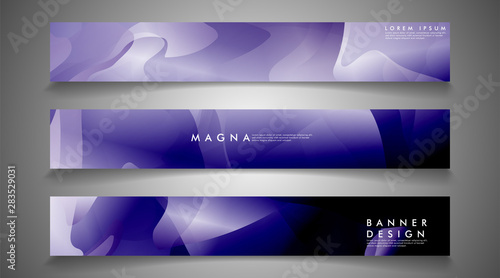 collection of banner sets. background gradient irregular blue waves. vector illustration of eps 10