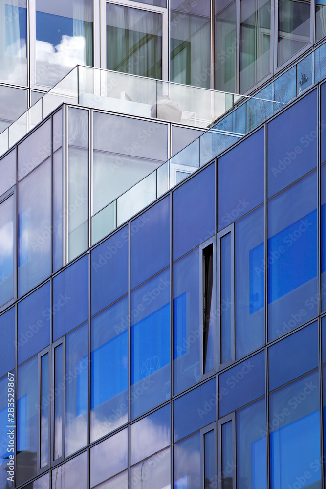 Closeup of modern apartments in the center of Rotterdam Closeup of modern apartments in the center of Rotterdam