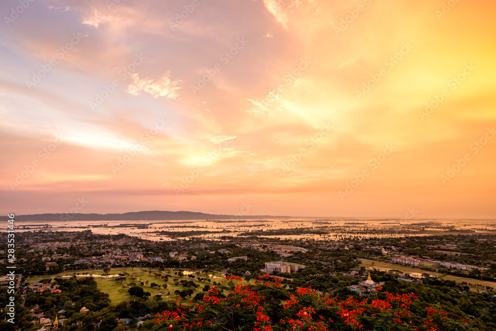 Sunset view from Mandalay Hill