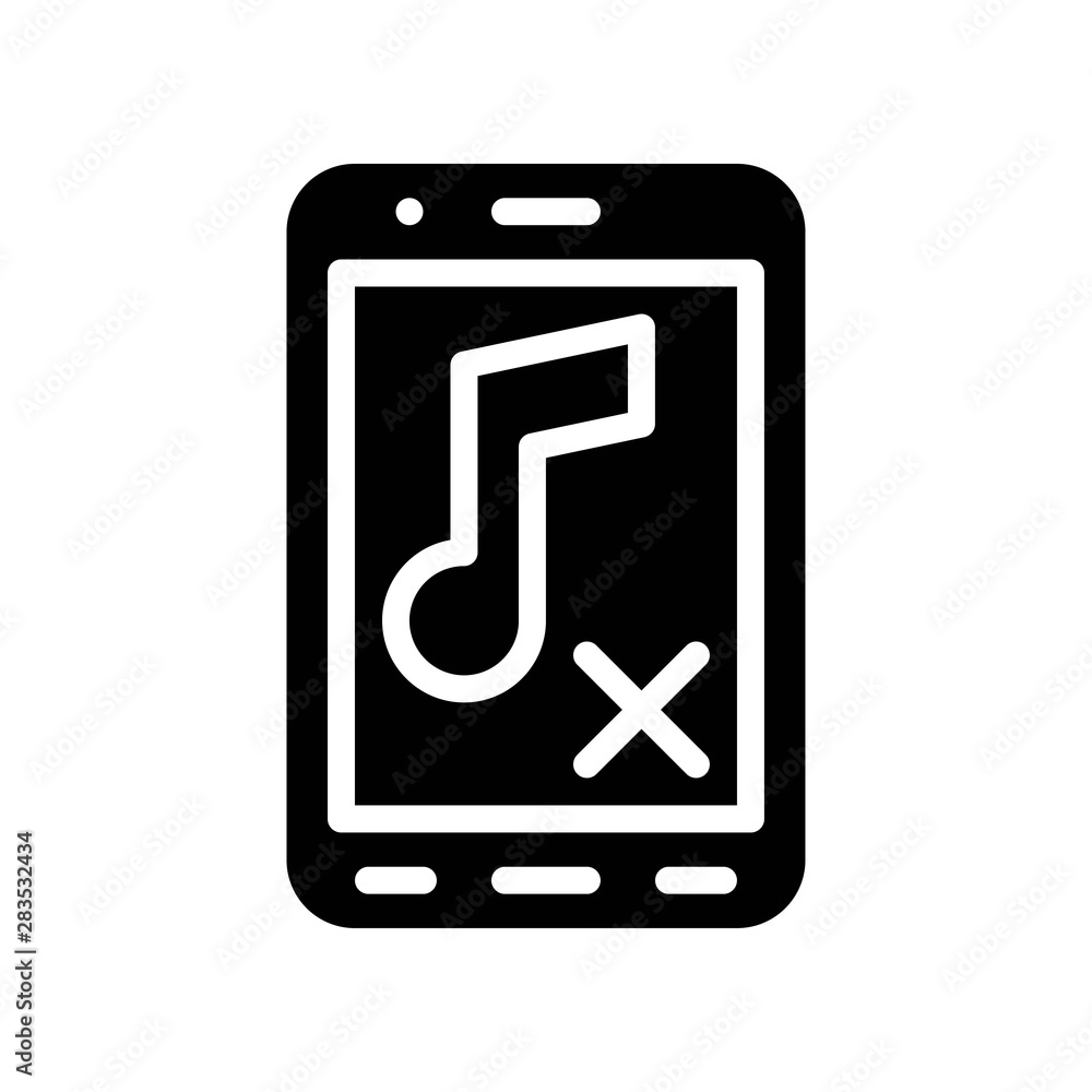 No sound vector, Back to school solid style icon No sound vector, Back to school solid style icon